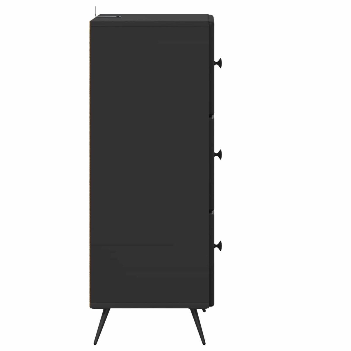 vidaXL Ντουλάπι με Συρτάρια Μαύρο 33 x 34,5 x 90 εκ Επεξεργασμένο Ξύλο
