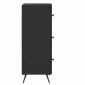 vidaXL Ντουλάπι με Συρτάρια Μαύρο 33 x 34,5 x 90 εκ Επεξεργασμένο Ξύλο