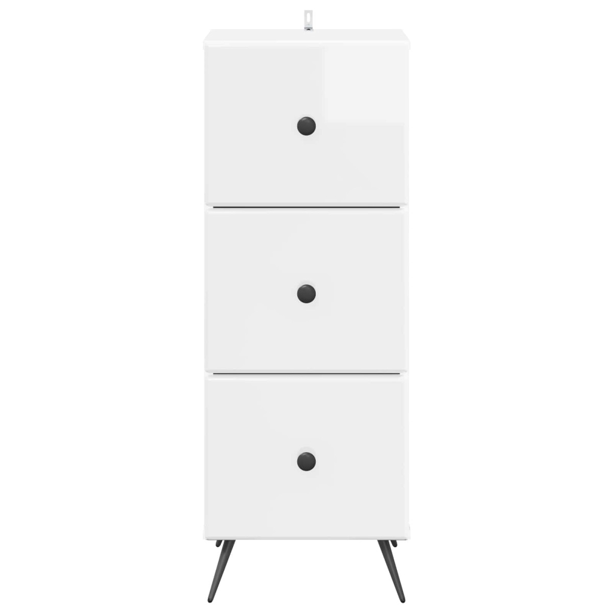 vidaXL Ντουλάπι με Συρτάρια Γυαλιστερό Λευκό 33 x 34,5 x 90 εκ