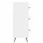 vidaXL Ντουλάπι με Συρτάρια Γυαλιστερό Λευκό 33 x 34,5 x 90 εκ