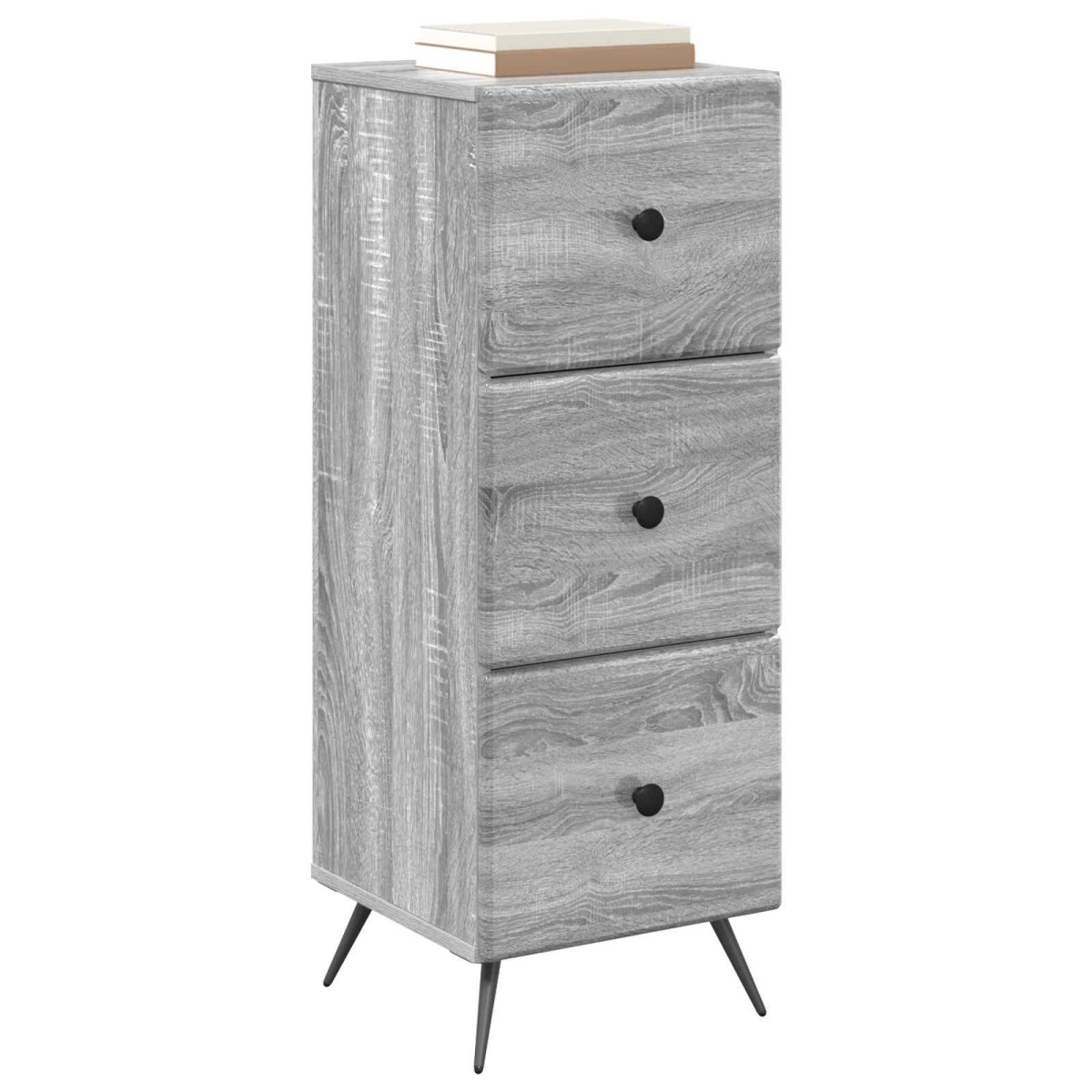 vidaXL Ντουλάπι με Συρτάρια Γκρι Sonoma 33 x 34,5 x 90 εκ