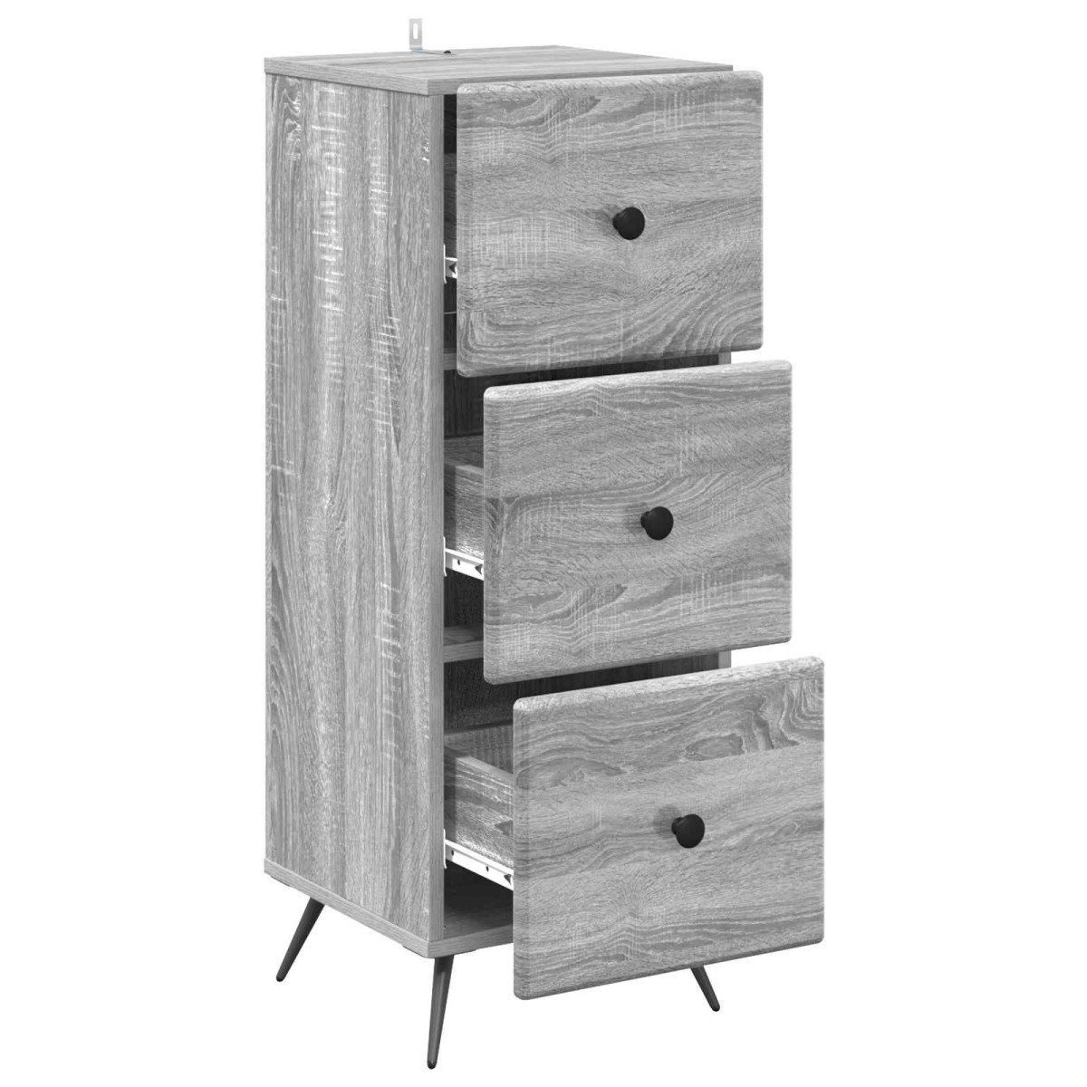 vidaXL Ντουλάπι με Συρτάρια Γκρι Sonoma 33 x 34,5 x 90 εκ