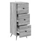 vidaXL Ντουλάπι με Συρτάρια Γκρι Sonoma 33 x 34,5 x 90 εκ