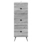 vidaXL Ντουλάπι με Συρτάρια Γκρι Sonoma 33 x 34,5 x 90 εκ