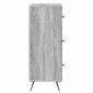 vidaXL Ντουλάπι με Συρτάρια Γκρι Sonoma 33 x 34,5 x 90 εκ
