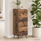 vidaXL Ντουλάπι με Συρτάρια Παλαιωμένο ξύλο 33 x 34,5 x 90 εκ
