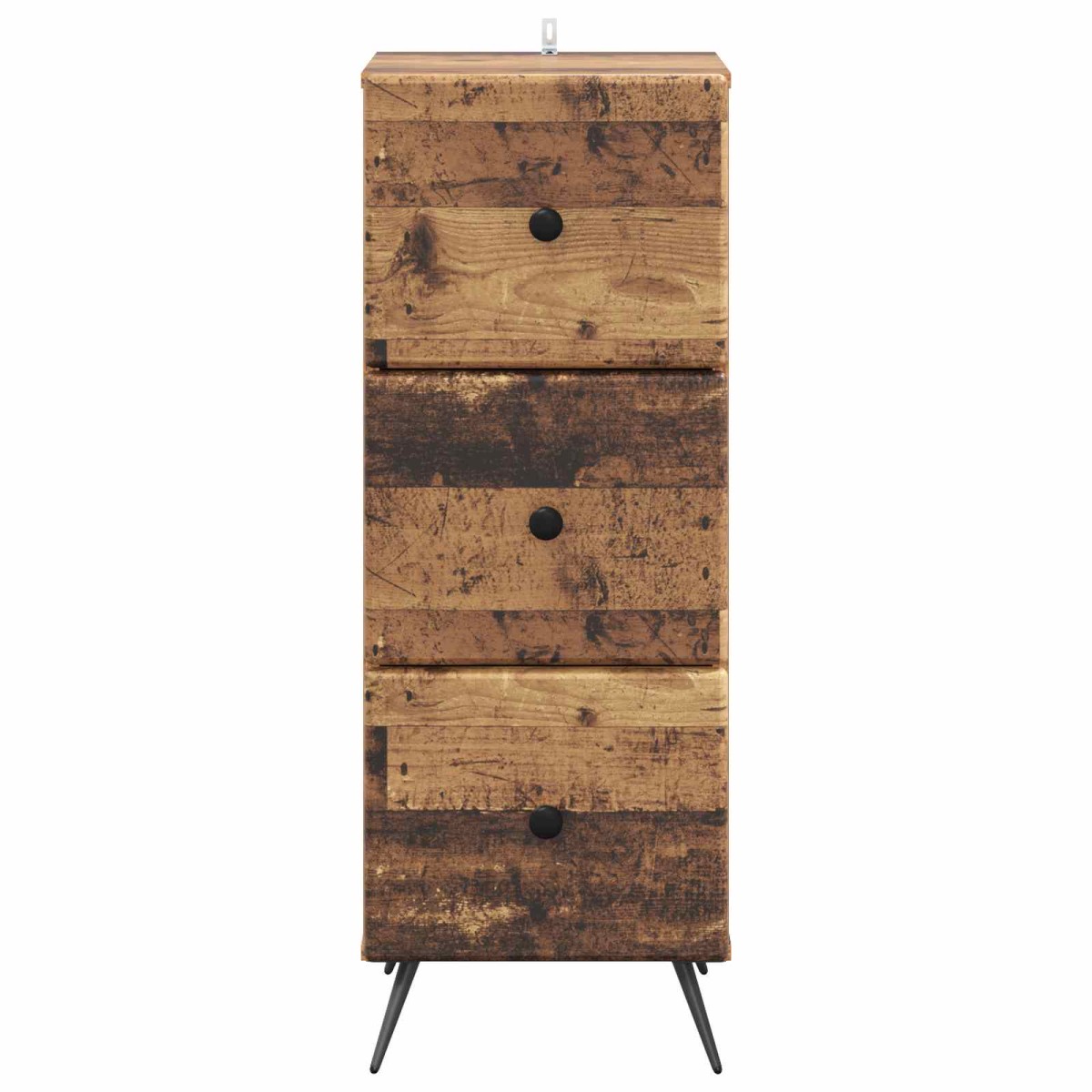 vidaXL Ντουλάπι με Συρτάρια Παλαιωμένο ξύλο 33 x 34,5 x 90 εκ