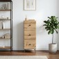 vidaXL Ντουλάπι με Συρτάρια 33 x 34,5 x 90 εκ Επεξεργασμένο Ξύλο