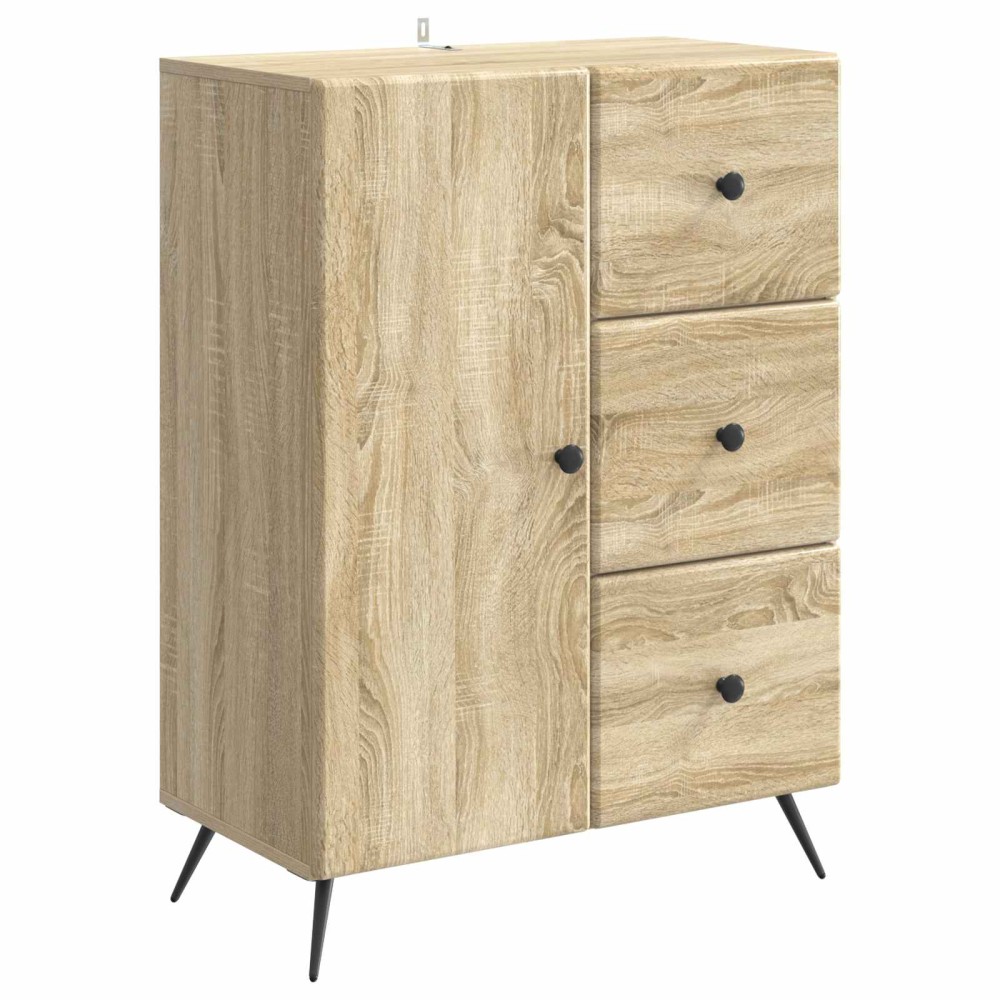 vidaXL Πλαϊνό γραφείο Sonoma Δρυς 66 x 34,5 x 90 εκ Επεξεργασμένο Ξύλο