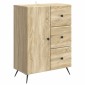vidaXL Πλαϊνό γραφείο Sonoma Δρυς 66 x 34,5 x 90 εκ Επεξεργασμένο Ξύλο