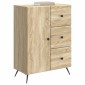 vidaXL Πλαϊνό γραφείο Sonoma Δρυς 66 x 34,5 x 90 εκ Επεξεργασμένο Ξύλο