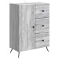 vidaXL Πλαϊνό γραφείο Γκρι Sonoma 66 x 34,5 x 90 εκ Επεξεργασμένο Ξύλο