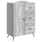 vidaXL Πλαϊνό γραφείο Γκρι Sonoma 66 x 34,5 x 90 εκ Επεξεργασμένο Ξύλο