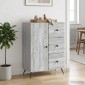 vidaXL Πλαϊνό γραφείο Γκρι Sonoma 66 x 34,5 x 90 εκ Επεξεργασμένο Ξύλο