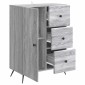 vidaXL Πλαϊνό γραφείο Γκρι Sonoma 66 x 34,5 x 90 εκ Επεξεργασμένο Ξύλο
