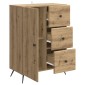 vidaXL Πλαϊνό γραφείο Artisan Δρυς 66 x 34,5 x 90 εκ