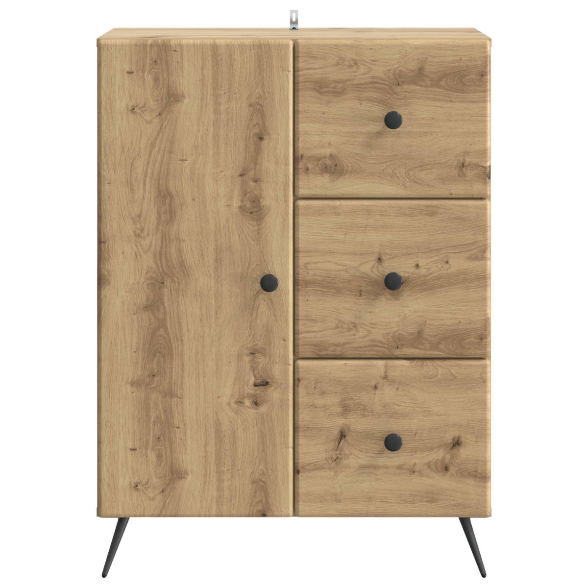 vidaXL Πλαϊνό γραφείο Artisan Δρυς 66 x 34,5 x 90 εκ