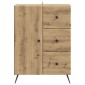vidaXL Πλαϊνό γραφείο Artisan Δρυς 66 x 34,5 x 90 εκ