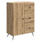 vidaXL Πλαϊνό γραφείο Artisan Δρυς 66 x 34,5 x 90 εκ