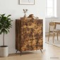 vidaXL Πλαϊνό γραφείο Καπνισμένο Ξύλο Δρυός 66 x 34,5 x 90 εκ