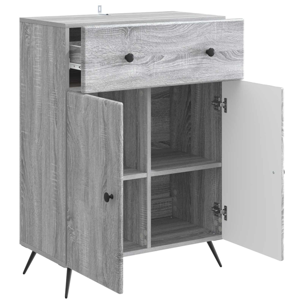 vidaXL Πλαϊνό γραφείο Γκρι Sonoma 66 x 34,5 x 90 εκ Επεξεργασμένο Ξύλο