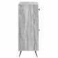 vidaXL Πλαϊνό γραφείο Γκρι Sonoma 66 x 34,5 x 90 εκ Επεξεργασμένο Ξύλο