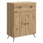 vidaXL Πλαϊνό γραφείο Artisan Δρυς 66 x 34,5 x 90 εκ