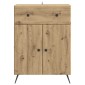 vidaXL Πλαϊνό γραφείο Artisan Δρυς 66 x 34,5 x 90 εκ