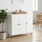 vidaXL Πλαϊνό γραφείο Λευκό 89 x 34,5 x 80 εκ Επεξεργασμένο Ξύλο