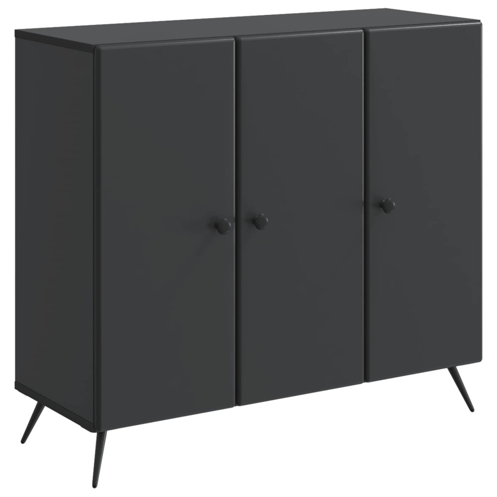 vidaXL Πλαϊνό γραφείο Μαύρο 89 x 34,5 x 80 εκ Επεξεργασμένο Ξύλο