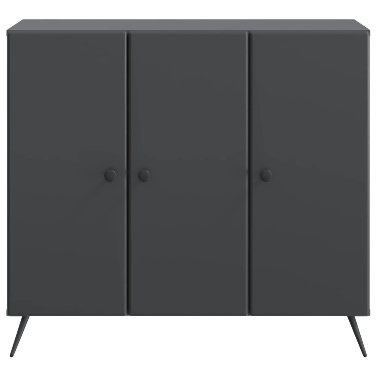 vidaXL Πλαϊνό γραφείο Μαύρο 89 x 34,5 x 80 εκ Επεξεργασμένο Ξύλο
