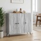 vidaXL Πλαϊνό γραφείο Γκρι Sonoma 89 x 34,5 x 80 εκ Επεξεργασμένο Ξύλο
