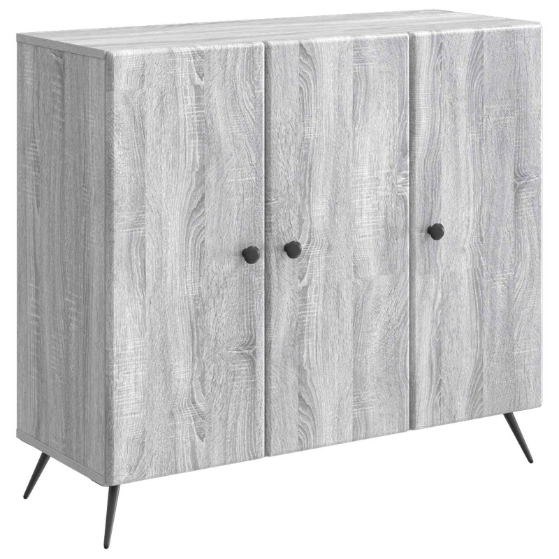 vidaXL Πλαϊνό γραφείο Γκρι Sonoma 89 x 34,5 x 80 εκ Επεξεργασμένο Ξύλο