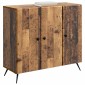 vidaXL Πλαϊνό γραφείο Παλαιωμένο ξύλο 89 x 34,5 x 80 εκ