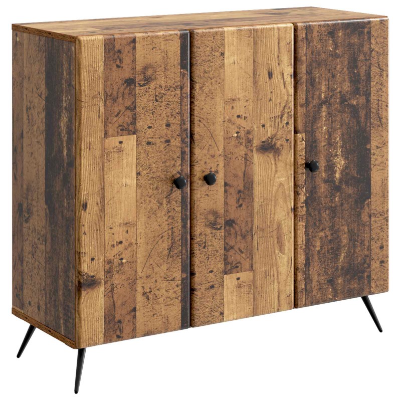 vidaXL Πλαϊνό γραφείο Παλαιωμένο ξύλο 89 x 34,5 x 80 εκ