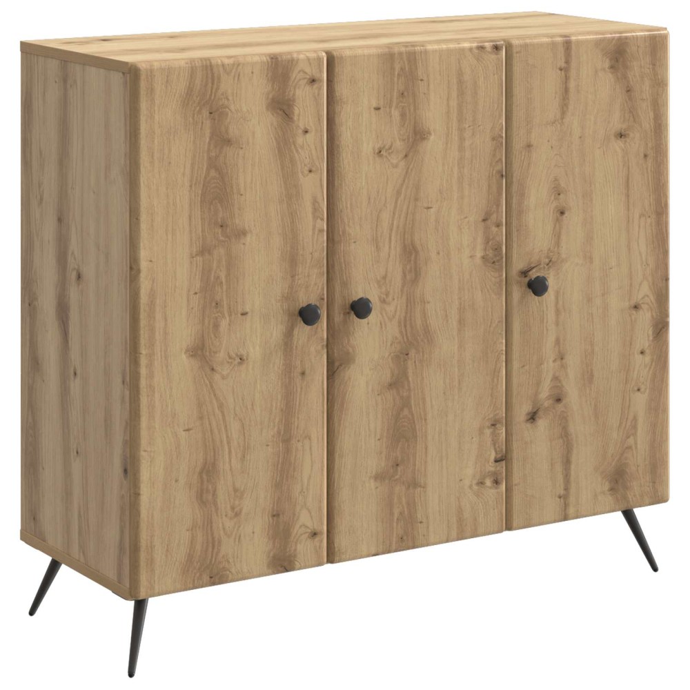 vidaXL Πλαϊνό γραφείο Artisan Δρυς 89 x 34,5 x 80 εκ