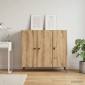 vidaXL Πλαϊνό γραφείο Artisan Δρυς 89 x 34,5 x 80 εκ
