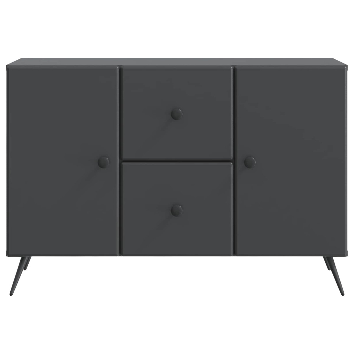 vidaXL Πλαϊνό γραφείο Μαύρο 89 x 34,5 x 60 εκ. Επεξεργασμένο Ξύλο