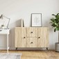 vidaXL Πλαϊνό γραφείο με συρτάρι Sonoma Δρυς 89 x 34,5 x 60 εκ.