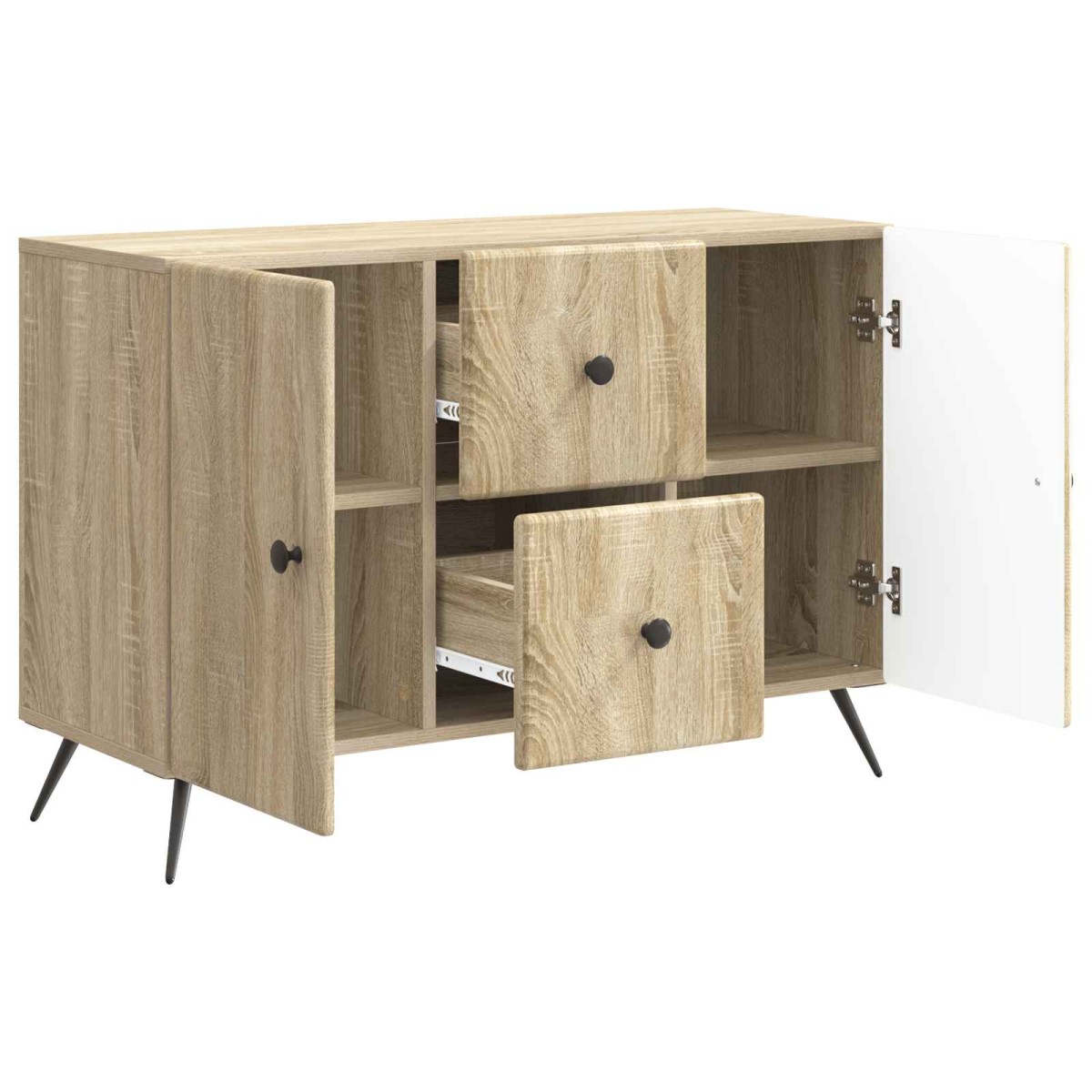 vidaXL Πλαϊνό γραφείο με συρτάρι Sonoma Δρυς 89 x 34,5 x 60 εκ.