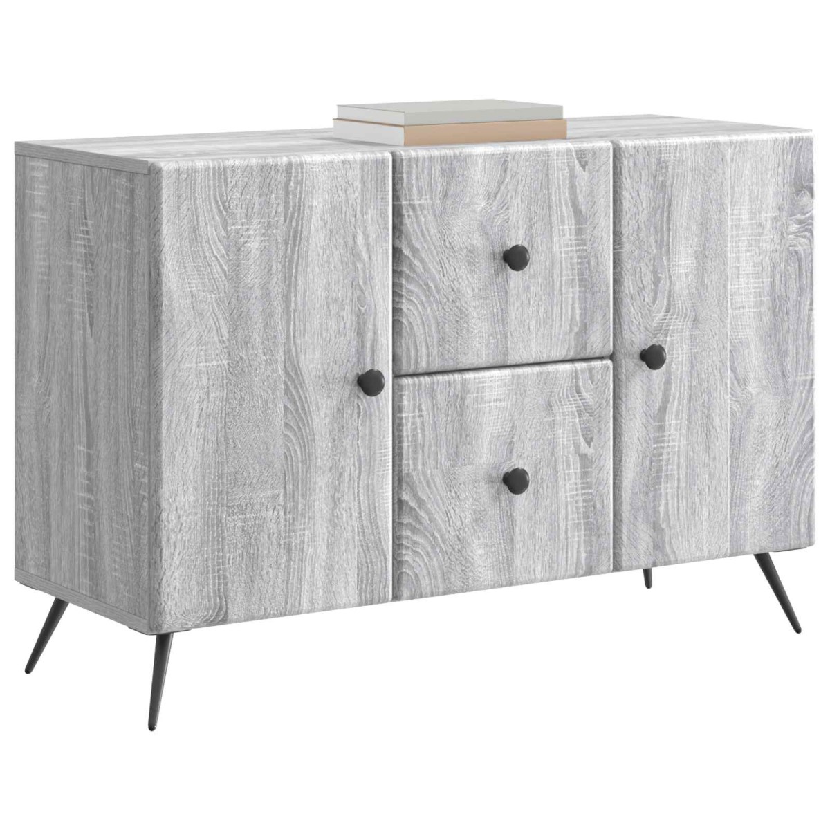 vidaXL Πλαϊνό γραφείο με συρτάρι Γκρι Sonoma 89 x 34,5 x 60 εκ.