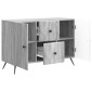 vidaXL Πλαϊνό γραφείο με συρτάρι Γκρι Sonoma 89 x 34,5 x 60 εκ.