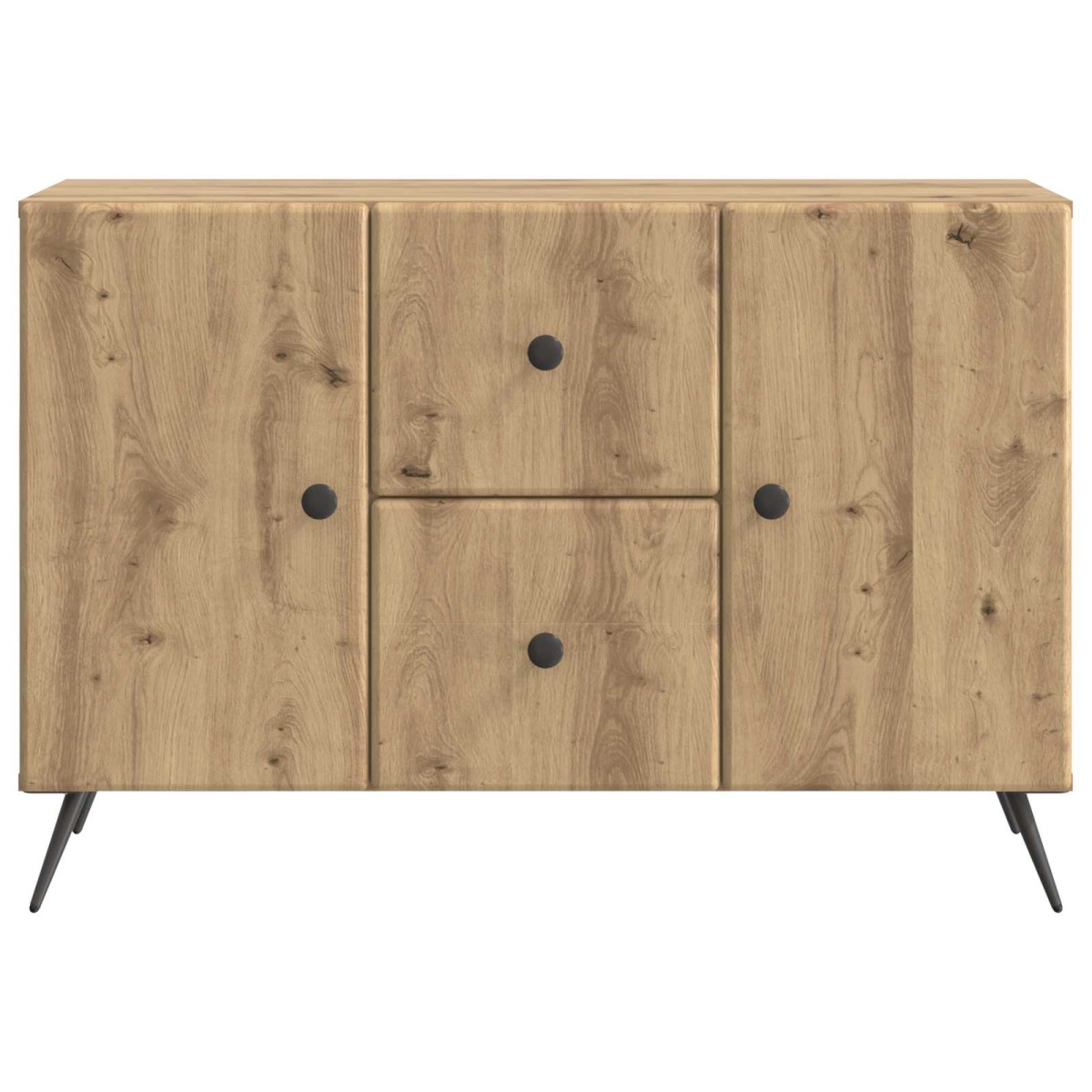 vidaXL Πλαϊνό γραφείο Artisan Δρυς 89 x 34,5 x 60 εκ.