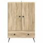 vidaXL Πλαϊνό γραφείο με συρτάρι Sonoma Δρυς 66 x 34,5 x 95 εκ.