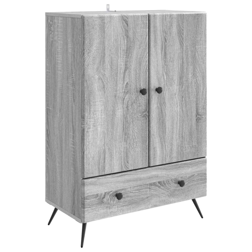 vidaXL Πλαϊνό γραφείο με συρτάρι Γκρι Sonoma 66 x 34,5 x 95 εκ.
