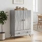 vidaXL Πλαϊνό γραφείο με συρτάρι Γκρι Sonoma 66 x 34,5 x 95 εκ.