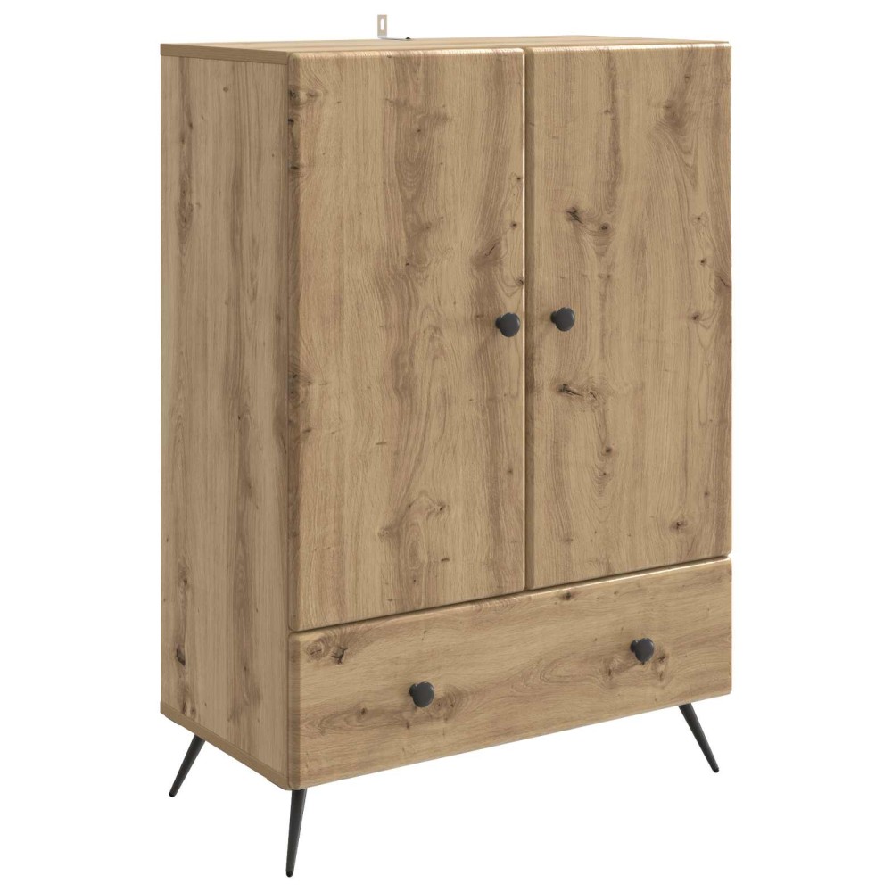 vidaXL Πλαϊνό γραφείο Artisan Δρυς 66 x 34,5 x 95 εκ.