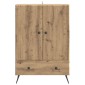 vidaXL Πλαϊνό γραφείο Artisan Δρυς 66 x 34,5 x 95 εκ.