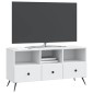 vidaXL Ντουλάπι TV Λευκό 102 x 34,5 x 50 εκ. Επεξεργασμένο Ξύλο