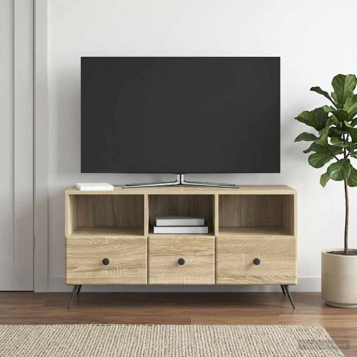 vidaXL Ντουλάπι TV Sonoma Δρυς 102 x 34,5 x 50 εκ. Επεξεργασμένο Ξύλο